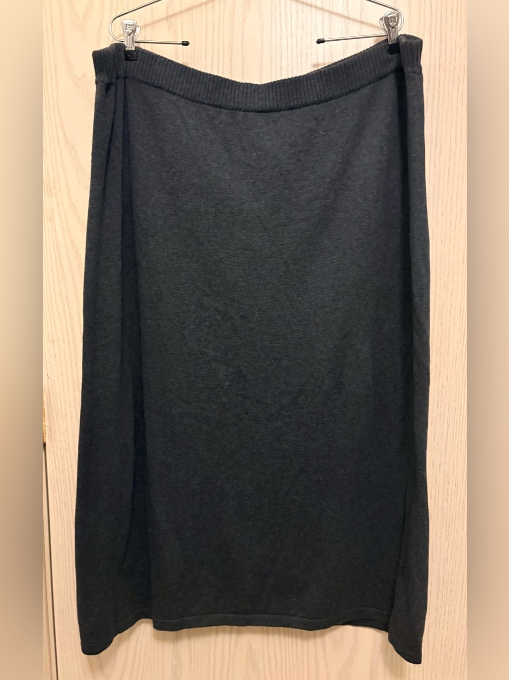 J. Jill Chatrcoal Knit Cotton and Silk Sweater Pencil Skirt